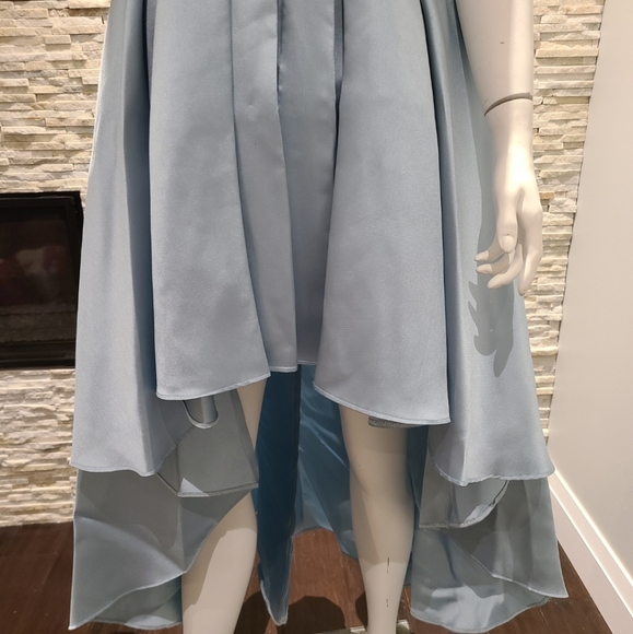 Alyce Paris High Low Cocktail Light Blue Dress. - Picture 3 of 11